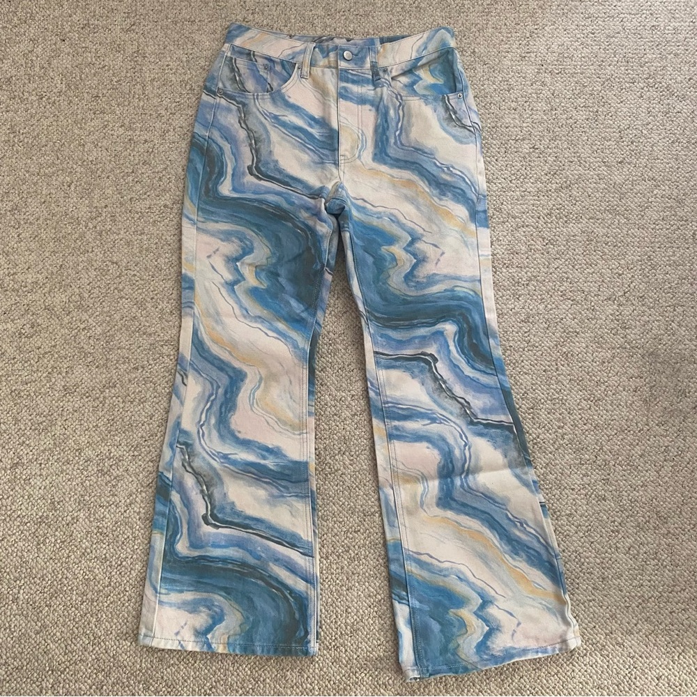 Blue Marble Print BDG Denim Pants